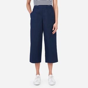 Everlane Cotton Poplin Culotte in Navy